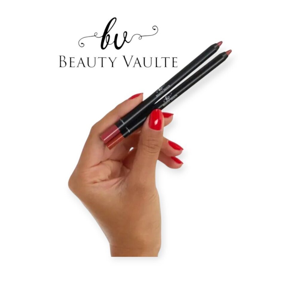 Beauty Vaulte Lip Liner Duo Warm Mauve Rosy Brown Long Lasting Pigmented Set Kit